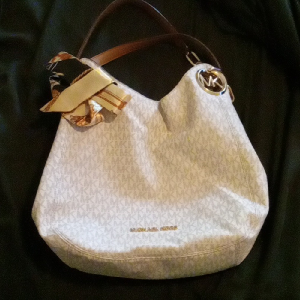MKSignature Tan Satchel - Preowned Shown In show